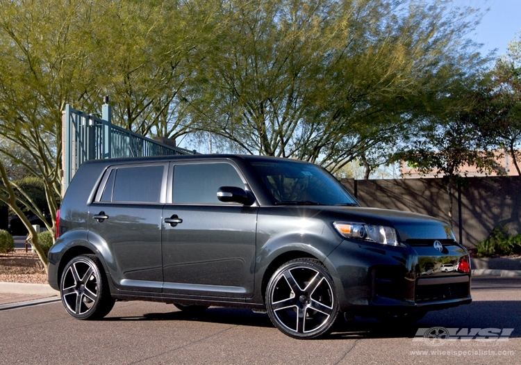 2012 Scion xB with 19" TSW Rivage in Gloss Black (Milled Spokes) wheels