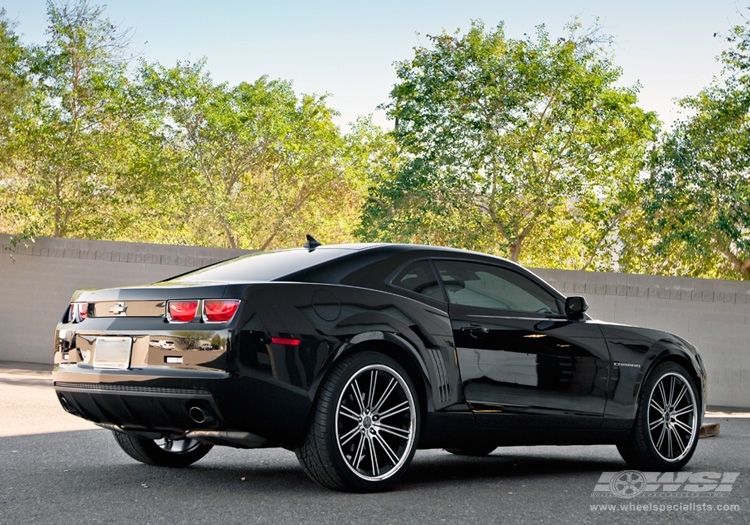 2012 Chevrolet Camaro with 22" Savini BM-3 in Brushed Black (Chrome lip) wheels