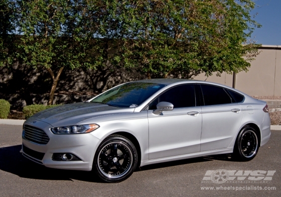 2013 Ford Fusion with 18" TSW Jarama in Gloss Black (Mirror Cut Lip) wheels