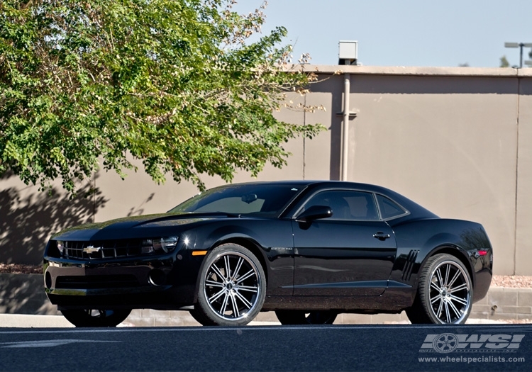 2012 Chevrolet Camaro with 22" Savini BM-3 in Brushed Black (Chrome lip) wheels