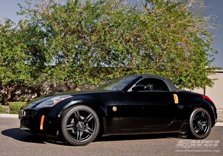 2009 Nissan 350Z with 19" Giovanna Closeouts Marbella in Matte Black wheels