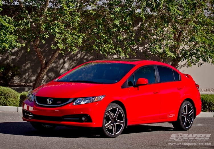 2013 Honda Civic SI with 18" TSW Rivage in Gloss Black (Milled Spokes) wheels