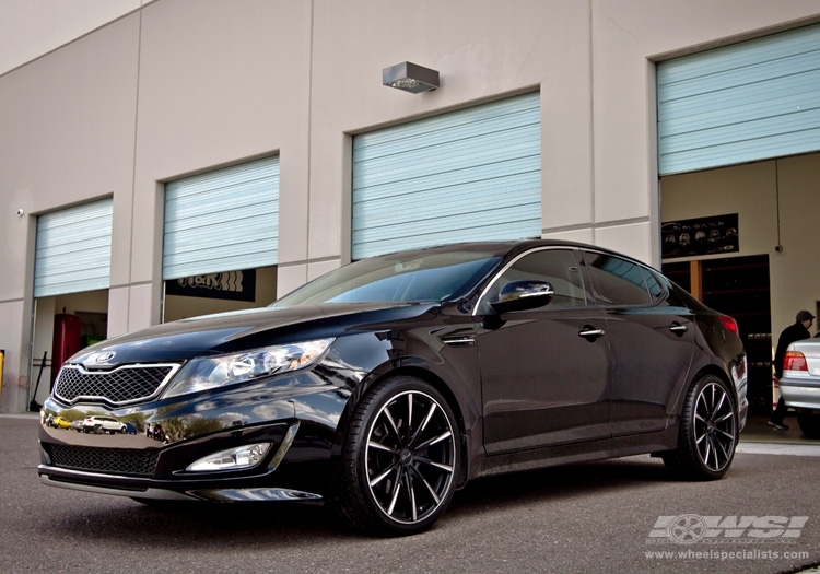 2012 Kia Optima with 20" Gianelle Cuba-10 in Matte Black (w/Ball Cut Details) wheels