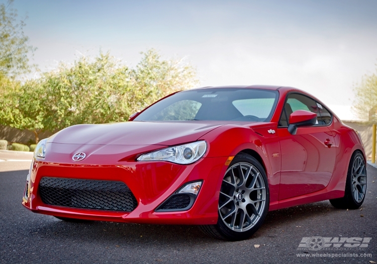 2013 Scion FR-S with 18" Enkei Raijin in Hyper Silver wheels