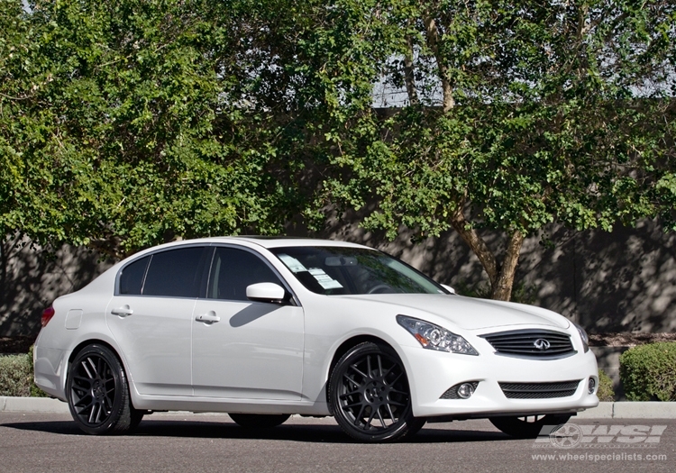 2012 Infiniti G37 with 20" Gianelle Yerevan in Matte Black (Black Lip) wheels