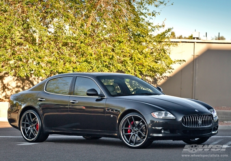 2011 Maserati Quattroporte with 22" Giovanna Monza in Graphite (Chrome S/S Lip) wheels