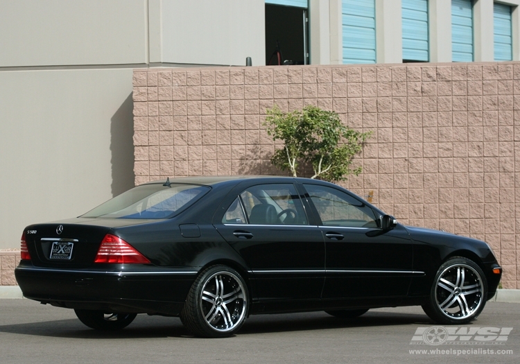 2005 Mercedes-Benz S-Class with 20" Vossen VVS-078 in Black (Machined Face) wheels