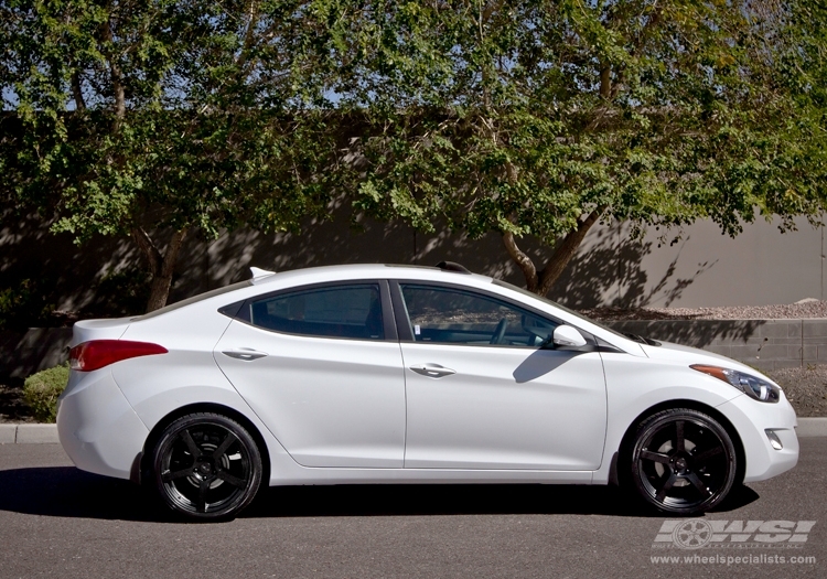  Hyundai Elantra with 18" TSW Panorama (RF) in Matte Black (Rotary Forged) wheels