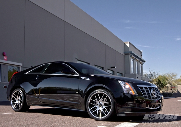 2012 Cadillac CTS Coupe with 20" Gianelle Yerevan in Machined Black (Chrome S/S Lip) wheels