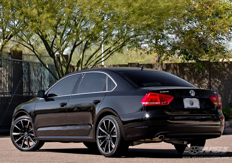 2013 Volkswagen Passat with 20" Gianelle Cuba-10 in Matte Black (w/Ball Cut Details) wheels