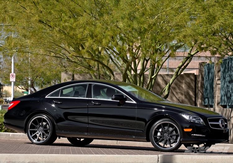 2013 Mercedes-Benz CLS-Class with 20" TSW Jerez (2PC) in Matte Black (Multi-Piece) wheels