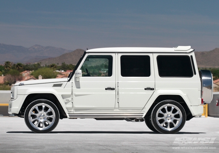 2011 Mercedes-Benz G-Class with 22" Brabus Monoblock E in Silver Machined wheels