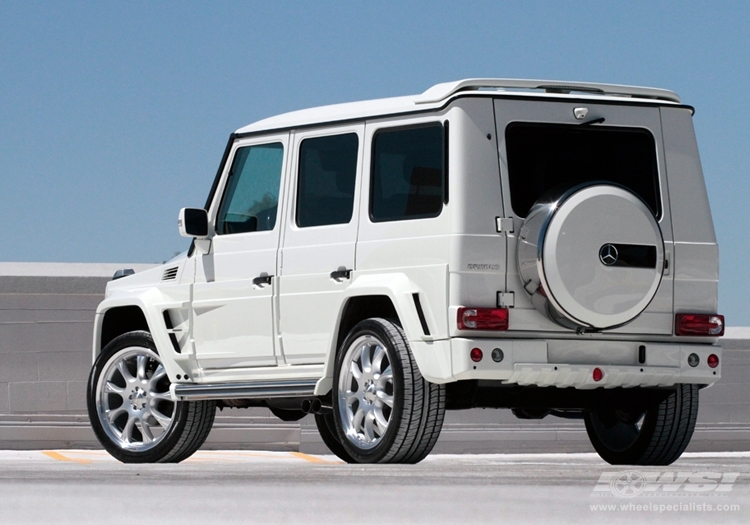 2011 Mercedes-Benz G-Class with 22" Brabus Monoblock E in Silver Machined wheels