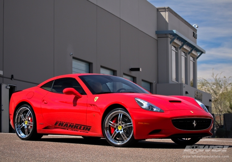 2013 Ferrari California with 20" GFG Forged Messina in Chrome wheels