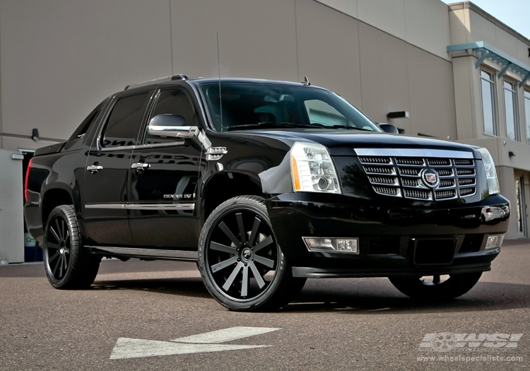 2011 Cadillac Escalade with 24" Gianelle Santo-2SS in Matte Black (Black lip) wheels