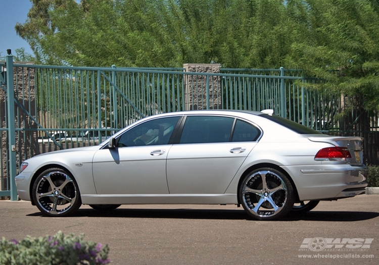 2007 BMW 7-Series with 22" Giovanna Dalar-5 in Chrome wheels