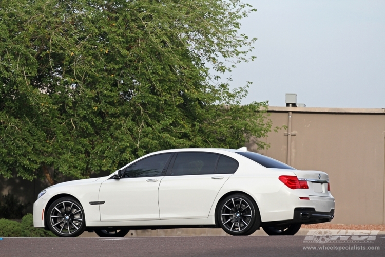 2013 BMW 7-Series with 20" Gianelle Cuba-10 in Matte Black (w/Ball Cut Details) wheels