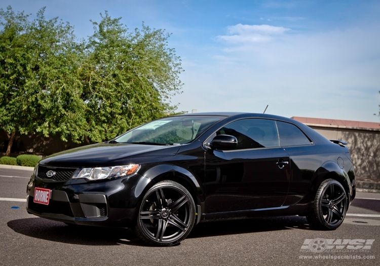 2013 Kia Forte with 18" Giovanna Closeouts Marbella in Matte Black wheels