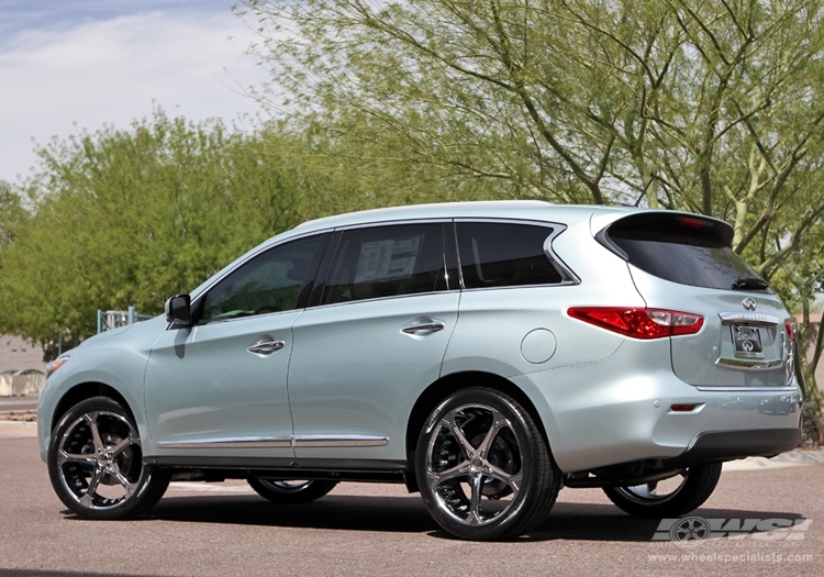 2013 Infiniti JX35 with 22" Giovanna Dalar-5V in Chrome wheels