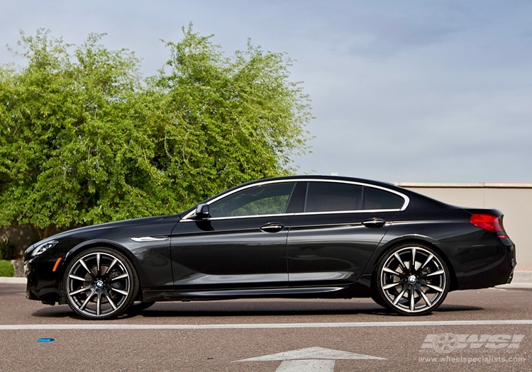 2013 BMW 6-Series with 22" Gianelle Cuba-10 in Matte Black (w/Ball Cut Details) wheels