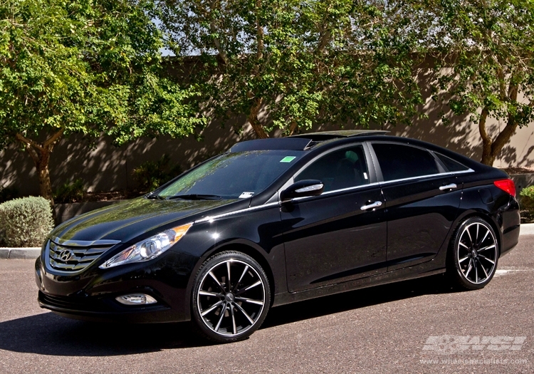 2013 Hyundai Sonata with 20" Gianelle Cuba-10 in Matte Black (w/Ball Cut Details) wheels