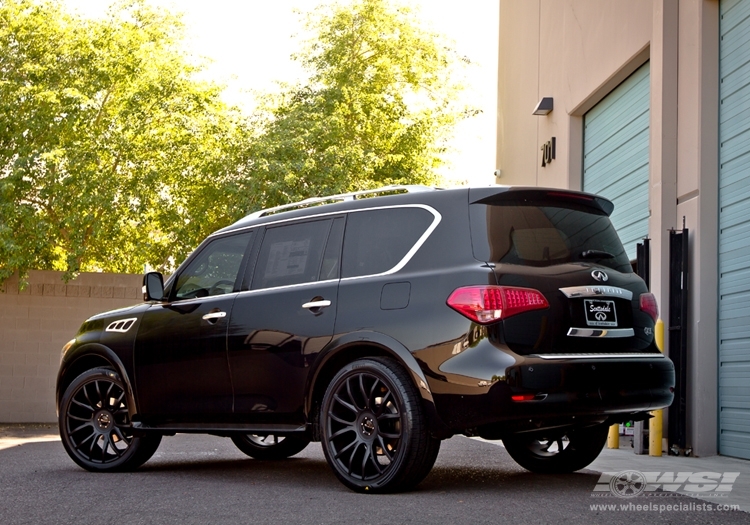 2013 Infiniti QX56 with 24" Giovanna Siena in Black (Matte) wheels