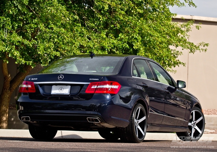 2013 Mercedes-Benz E-Class with 20" Vossen CV3 in Matte Black (Machined) wheels