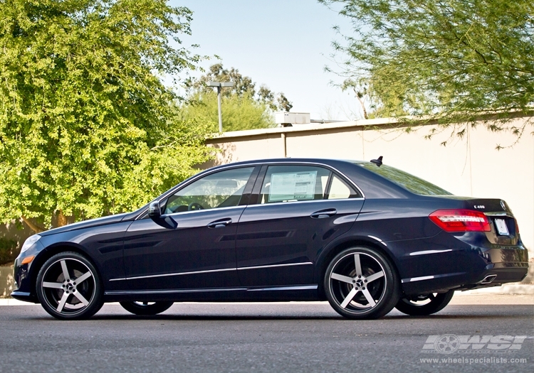 2013 Mercedes-Benz E-Class with 20" Vossen CV3 in Matte Black (Machined) wheels