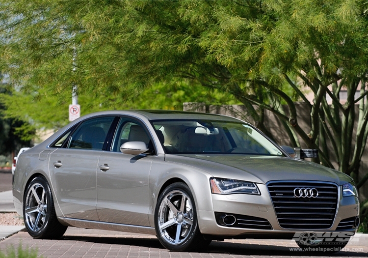 2013 Audi A8 with 20" Koko Kuture Sardinia-5 in Chrome wheels