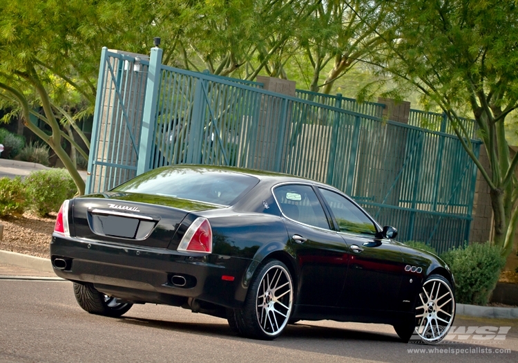 2011 Maserati Quattroporte with 22" Gianelle Yerevan in Machined Black (Chrome S/S Lip) wheels