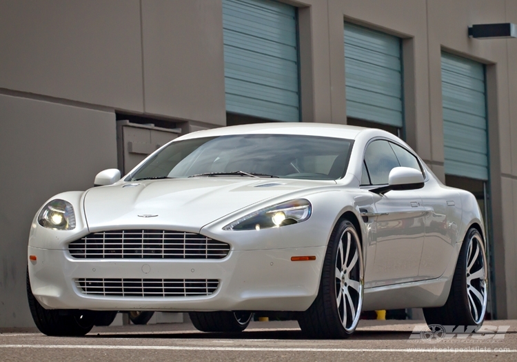 2011 Aston Martin Rapide with 22" Savini Forged SV28C in Brushed Black (Chrome Lip) wheels