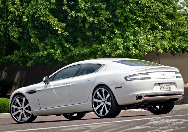 2011 Aston Martin Rapide with 22" Savini Forged SV28C in Brushed Black (Chrome Lip) wheels