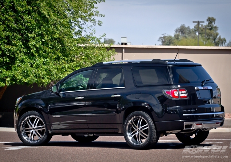 2013 GMC Acadia with 22" Avenue A607 in Gloss Black Machined (Machined Lip & Groove) wheels