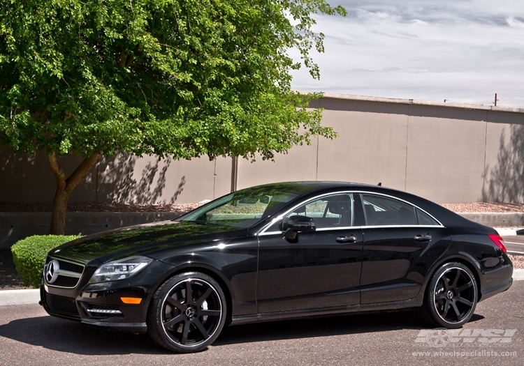 2013 Mercedes-Benz CLS-Class with 20" Giovanna Andros in Matte Black wheels