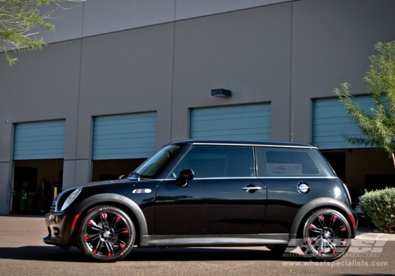 2010 Land Rover Range Rover with 17" Enkei GW8 in Gloss Black (Red Accessories) wheels