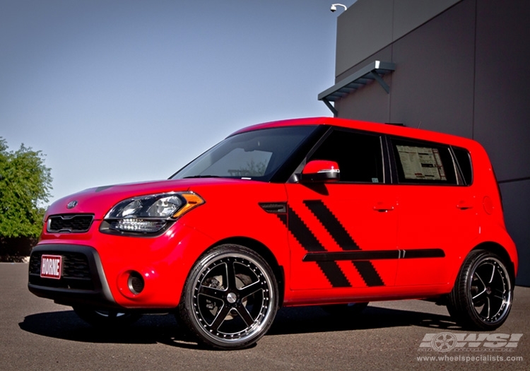 2013 Kia Soul with 20" TSW Carthage in Gloss Black (Mirror Lip Milled Spokes) wheels