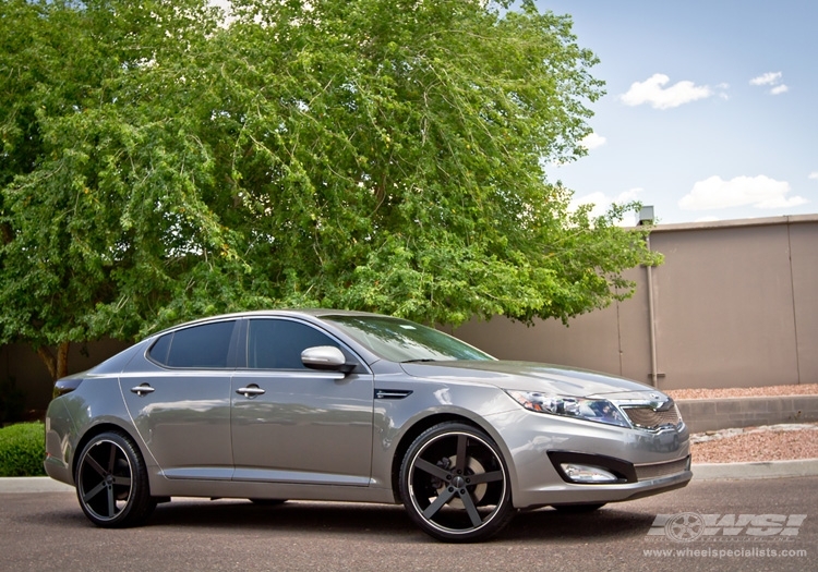 2012 Kia Optima with 20" Giovanna Mecca-RL in Matte Black wheels