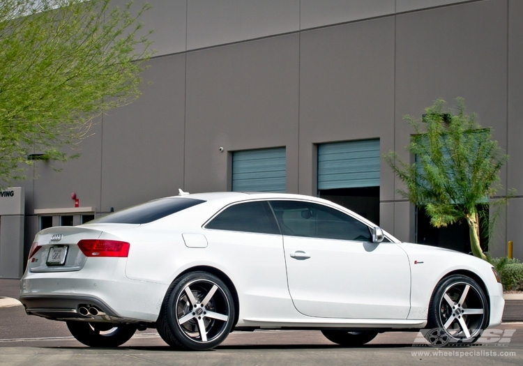 2012 Audi S5 with 20" Vossen CV3 in Matte Black (Machined) wheels