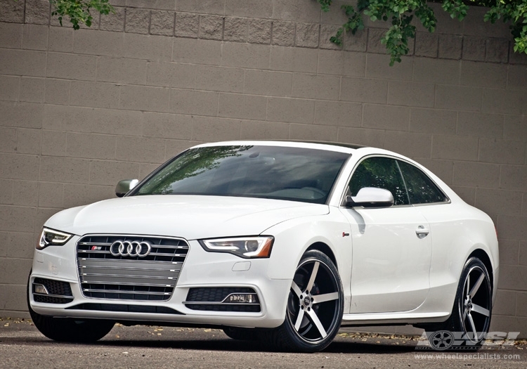 2012 Audi S5 with 20" Vossen CV3 in Matte Black (Machined) wheels