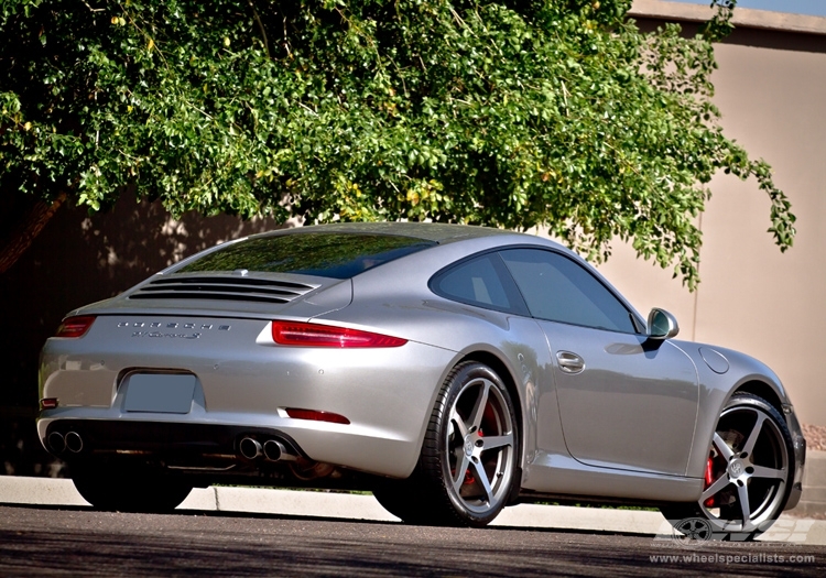 2013 Porsche 911 with 20" CEC 884 in Machined (Matte Gunmetal) wheels