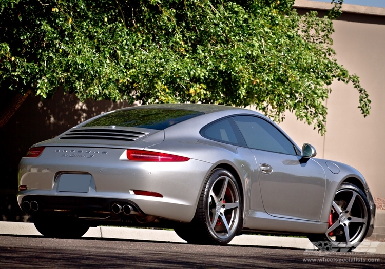 2013 Porsche 911 with 20" CEC 884 in Machined (Matte Gunmetal) wheels