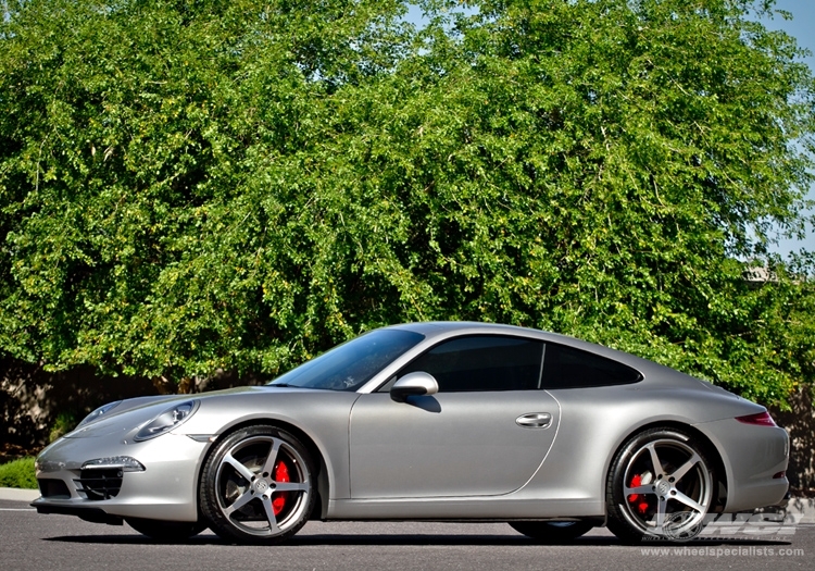 2013 Porsche 911 with 20" CEC 884 in Machined (Matte Gunmetal) wheels