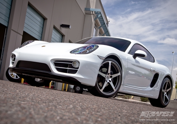 2013 Porsche Cayman with 20" CEC 884 in Machined (Matte Gunmetal) wheels