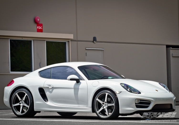 2013 Porsche Cayman with 20" CEC 884 in Machined (Matte Gunmetal) wheels