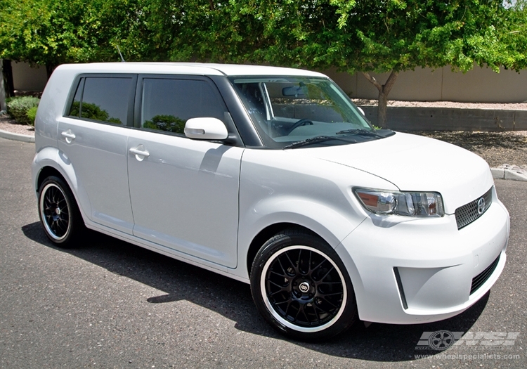 2013 Scion xB with 18" Enkei Lusso in Black Machined (Luxury Sport) wheels