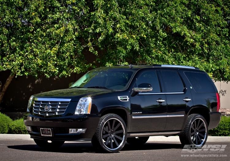 2012 Cadillac Escalade with 24" Gianelle Santo-2SS in Matte Black (Chrome S/S Lip) wheels