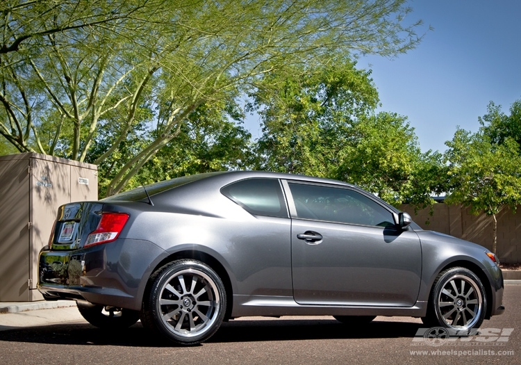 2013 Scion tC with 18" TSW Londrina in Gunmetal (Mirror Cut Lip) wheels