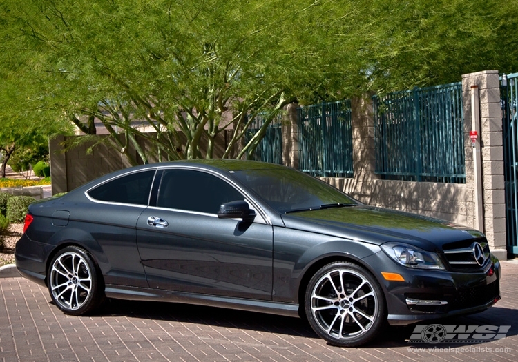 2013 Mercedes-Benz C-Class Coupe with 20" CEC 882 in Gunmetal (Machined) wheels