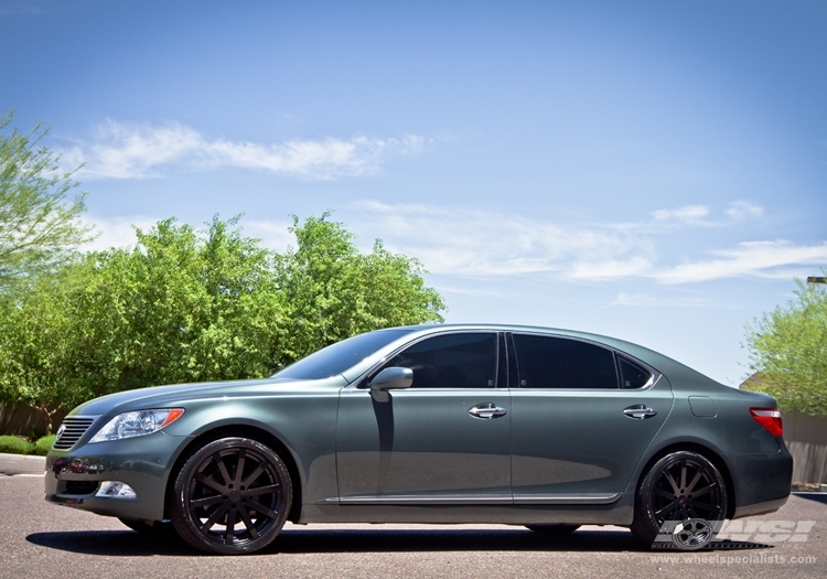 2011 Lexus LS with 20" TSW Brooklands in Matte Black wheels