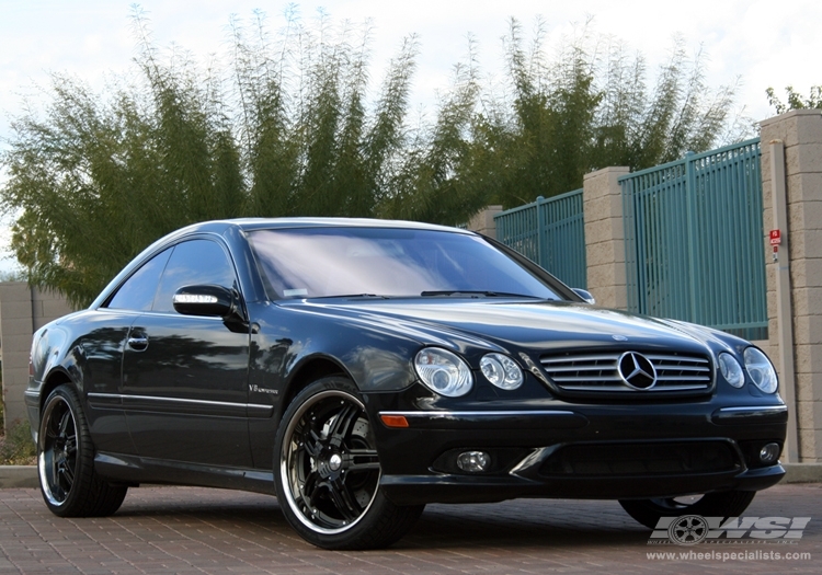 2004 Mercedes-Benz CL-Class with 22" Giovanna Cuomo in Black (Machined Lip) wheels